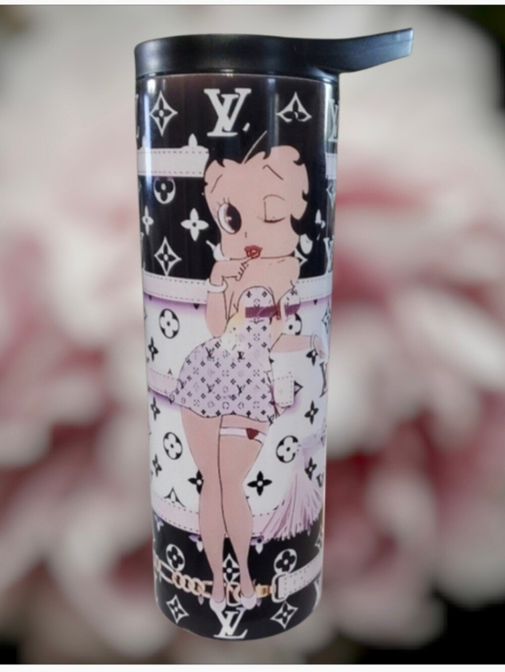 Betty Boop Custom Luxury Brands 20oz Tumbler with duo lids 🎉sale